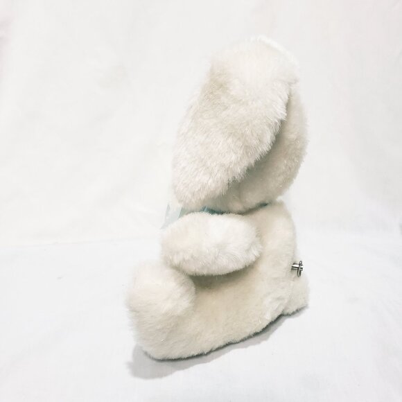 Porcelain Doll Bunny Rabbit Plush Music Box 10" Cape Craftsmen Plays Lullaby - Picture 4 of 8